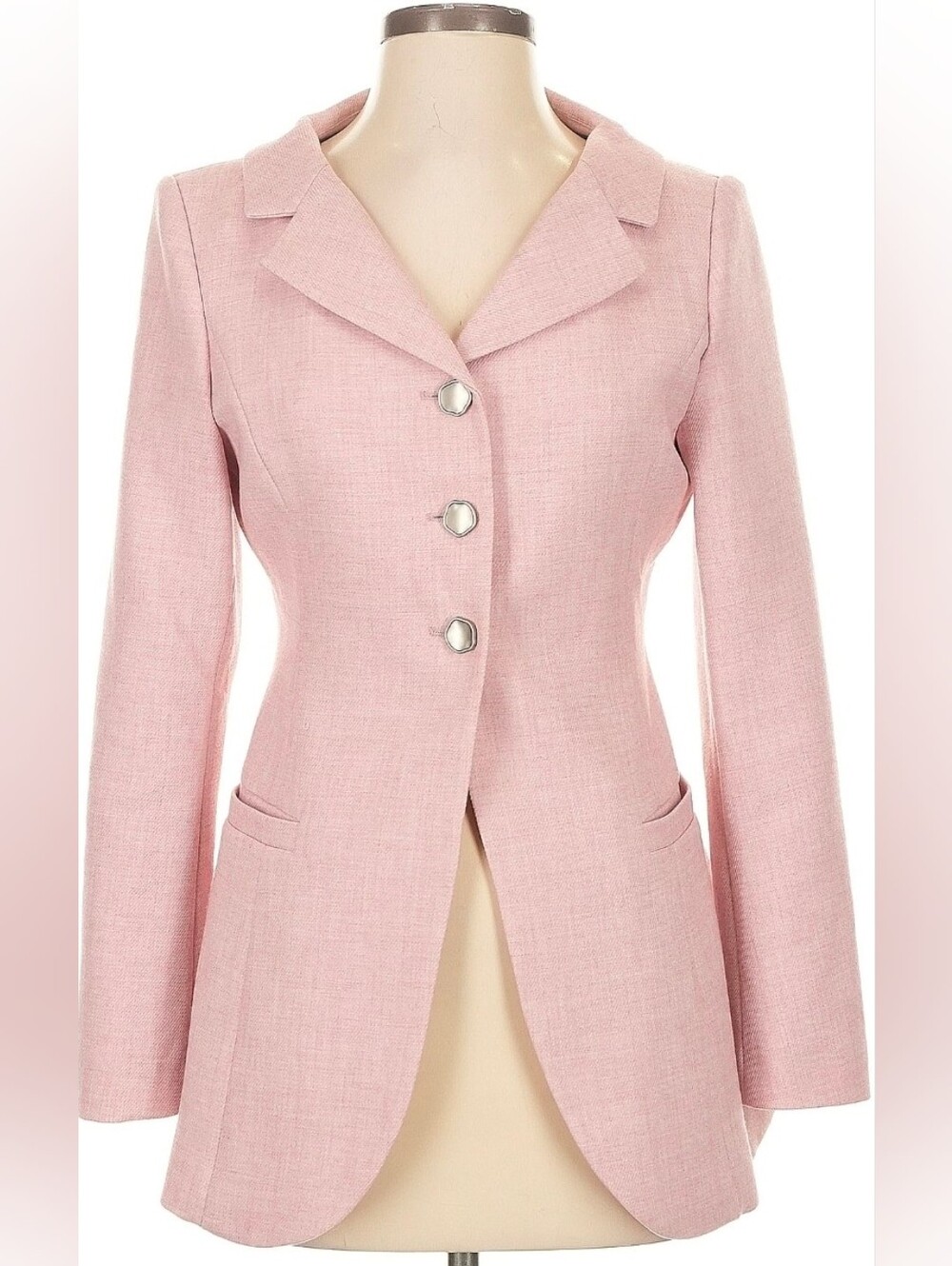 Women's Tailored Light Pink Single-Breasted Blazer